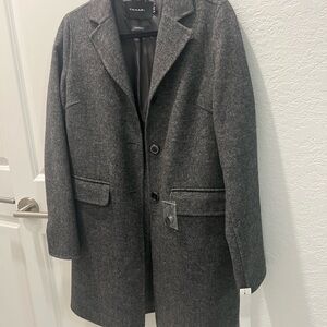 Tahari Men's Charcoal Trench Coat